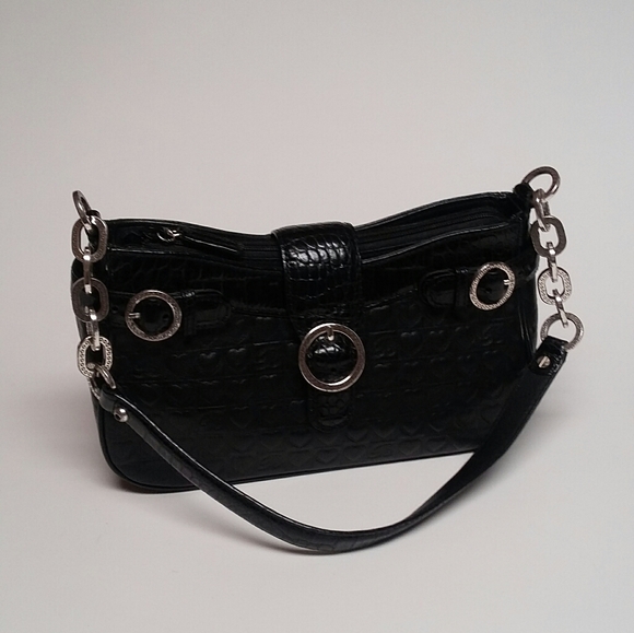 VTG Brighton Petite Leather Quilted Heart Shoulder Bag - Picture 2 of 12